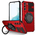 For Samsung Galaxy S22 5G Rotating Magnetic Holder Phone Case(Red)