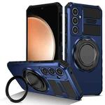 For Samsung Galaxy S23 FE 5G Rotating Magnetic Holder Phone Case(Royal Blue)