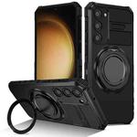 For Samsung Galaxy S23+ 5G Rotating Magnetic Holder Phone Case(Black)