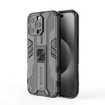 For iPhone 16 Pro Max Supersonic PC + TPU Holder Phone Case(Black)