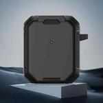 For AirPods 2 / 1 Phone Holder Design Earbuds Box Protective Case(Black)