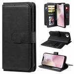 For iPhone SE 2024 Multi-Function Wallet 10 Card Slots Leather Phone Case(Black)