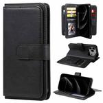 For iPhone 17 Pro Max Multi-Function Wallet 10 Card Slots Leather Phone Case(Black)