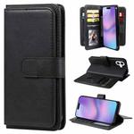 For iPhone 17 Multi-Function Wallet 10 Card Slots Leather Phone Case(Black)