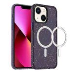 For iPhone 13 Colorful Ink-splash Magsafe PC Hybrid TPU Phone Case(Purple)