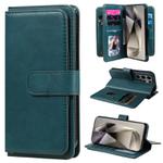 For Samsung Galaxy S25 Ultra 5G Multi-Function Wallet 10 Card Slots Leather Phone Case(Dark Green)