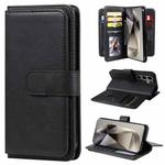 For Samsung Galaxy S25 Ultra 5G Multi-Function Wallet 10 Card Slots Leather Phone Case(Black)
