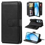 For OPPO A60 4G Multi-Function Wallet 10 Card Slots Leather Phone Case(Black)