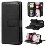 For OPPO Reno12 Pro Global Multi-Function Wallet 10 Card Slots Leather Phone Case(Black)