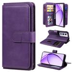 For OPPO A3 Pro 5G / A3 Pro India Multi-Function Wallet 10 Card Slots Leather Phone Case(Violet)