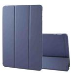 For OnePlus Pad 2 Tri-fold Silicone Leather Tablet Case(Dark Blue)