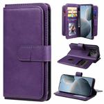 For Xiaomi Poco F6 Pro Multi-Function Wallet 10 Card Slots Leather Phone Case(Violet)