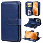 For Xiaomi 14T Pro Multi-Function Wallet 10 Card Slots Leather Phone Case(Dark Blue)