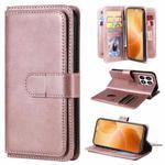 For Xiaomi 14T Pro Multi-Function Wallet 10 Card Slots Leather Phone Case(Rose Gold)