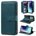 For Redmi 14C 4G Global Multi-Function Wallet 10 Card Slots Leather Phone Case(Dark Green)