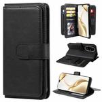 For Honor 200 Pro Multi-Function Wallet 10 Card Slots Leather Phone Case(Black)