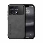 For Redmi K70 Ultra Skin Feel Magnetic Leather Back Phone Case(Dark Grey)