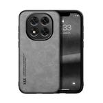 For Redmi Note 14 Pro+ 5G Skin Feel Magnetic Leather Back Phone Case(Light Grey)