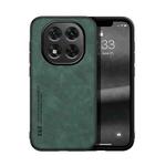 For Redmi Note 14 Pro+ 5G Skin Feel Magnetic Leather Back Phone Case(Green)