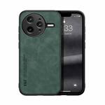 For Redmi K80 Pro Skin Feel Magnetic Leather Back Phone Case(Green)