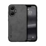 For Redmi Turbo 4 Pro Skin Feel Magnetic Leather Back Phone Case(Dark Grey)