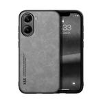 For Redmi Turbo 4 / Xiaomi Poco X7 Pro Skin Feel Magnetic Leather Back Phone Case(Light Grey)
