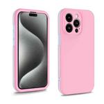 For iPhone 15 Pro Max Two Color Full Protective 3-in-1 Phone Case(Pink)