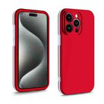 For iPhone 15 Pro Max Two Color Full Protective 3-in-1 Phone Case(Red)