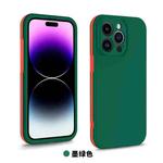 For iPhone 14 Pro Max Two Color Full Protective 3-in-1 Phone Case(Dark Green)