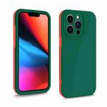 For iPhone 13 Pro Max Two Color Full Protective 3-in-1 Phone Case(Dark Green)