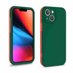 For iPhone 13 mini Two Color Full Protective 3-in-1 Phone Case(Dark Green)