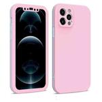 For iPhone 12 Pro Max Two Color Full Protective 3-in-1 Phone Case(Pink)