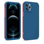 For iPhone 12 Pro Max Two Color Full Protective 3-in-1 Phone Case(Blue)