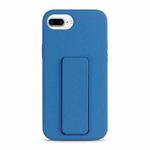 For iPhone 8 Plus / 7 Plus Liquid Silicone Holder Phone Case(Navy Blue)