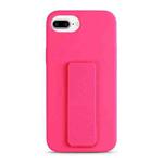 For iPhone 8 Plus / 7 Plus Liquid Silicone Holder Phone Case(Brilliant Pink)