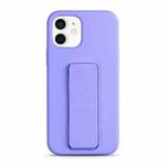 For iPhone 11 Liquid Silicone Holder Phone Case(Light Purple)