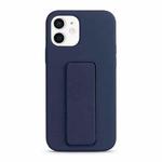 For iPhone 11 Liquid Silicone Holder Phone Case(Midnight Blue)