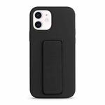 For iPhone 11 Liquid Silicone Holder Phone Case(Black)