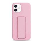 For iPhone 11 Liquid Silicone Holder Phone Case(Pink)