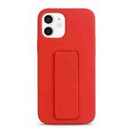 For iPhone 11 Liquid Silicone Holder Phone Case(Red)