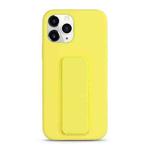 For iPhone 11 Pro Liquid Silicone Holder Phone Case(Yellow)