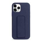 For iPhone 11 Pro Liquid Silicone Holder Phone Case(Midnight Blue)