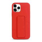 For iPhone 11 Pro Max Liquid Silicone Holder Phone Case(Red)