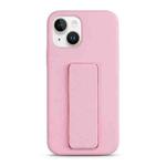 For iPhone 13 Liquid Silicone Holder Phone Case(Pink)