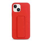 For iPhone 13 Liquid Silicone Holder Phone Case(Red)