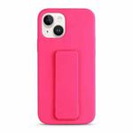 For iPhone 13 Liquid Silicone Holder Phone Case(Brilliant Pink)