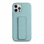 For iPhone 15 Pro Max Liquid Silicone Holder Phone Case(Sky Blue)