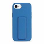 For iPhone SE 2022 / SE 2020 / 8 / 7 Liquid Silicone Holder Phone Case(Navy Blue)