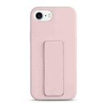 For iPhone SE 2022 / SE 2020 / 8 / 7 Liquid Silicone Holder Phone Case(Sand Pink)