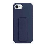 For iPhone SE 2022 / SE 2020 / 8 / 7 Liquid Silicone Holder Phone Case(Midnight Blue)